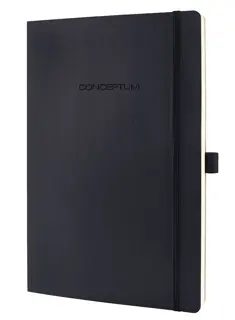 SIGEL Notizbuch Conceptum CO310 mit Softcover DIN A4 kariert schwarz
