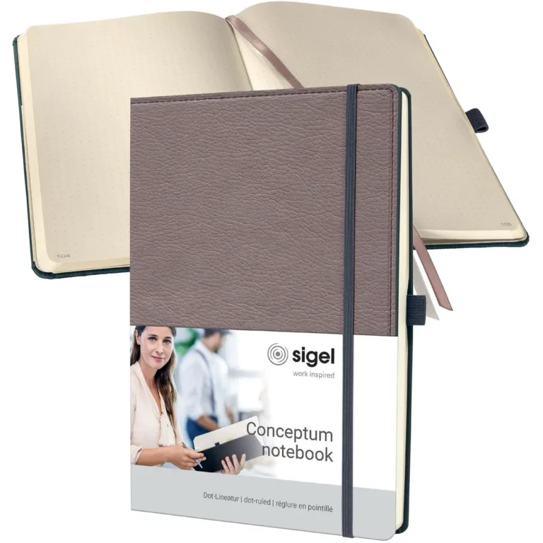 SIGEL Notizbuch Conceptum CO690 DIN A4 194 Seiten punktkariert taupe