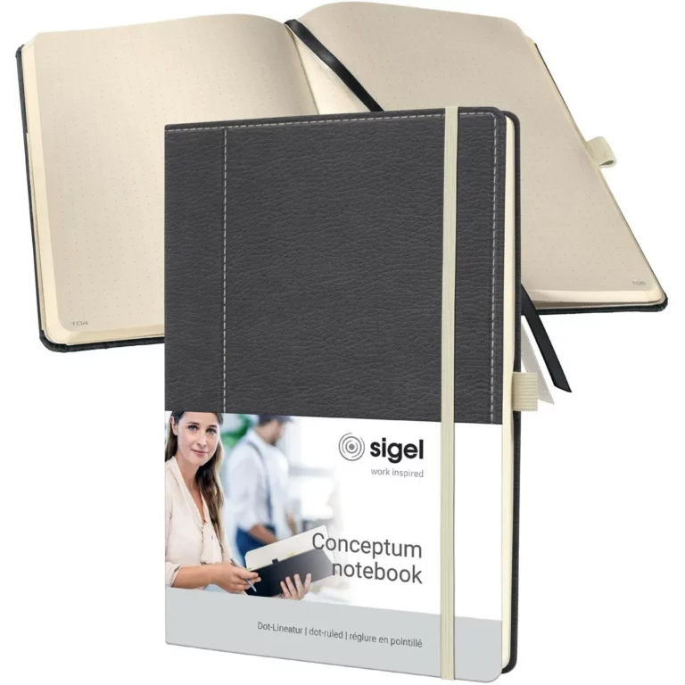 SIGEL Notizbuch Conceptum CO696 DIN A4 194 Seiten punktkariert grau