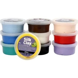 SILK CLAY Modelliermasse Basic 1 10x 40 g mehrere Farben
