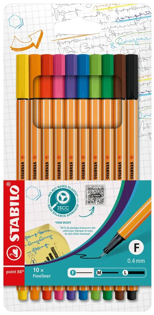 STABILO Fineliner Point 88 10 Stück im Etui 0