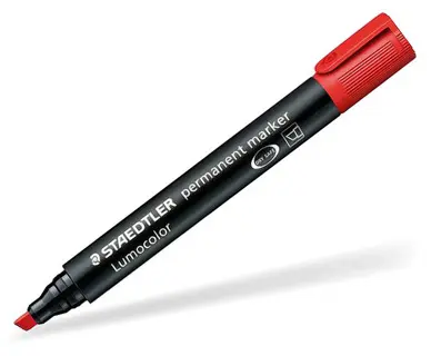 STAEDTLER Permanentmarker Lumocolor® 350 mit Keilspitze 2-5 mm rot