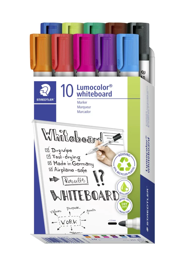 STAEDTLER Whiteboardmarker Lumocolor® 351 B10 10 Stück im Etui mit Rundspitze mehrfarbig