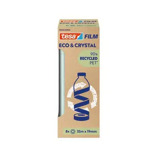 TESA Klebeband Eco & Crystal 59044 19 mm x 33 m 8 Stück transparent