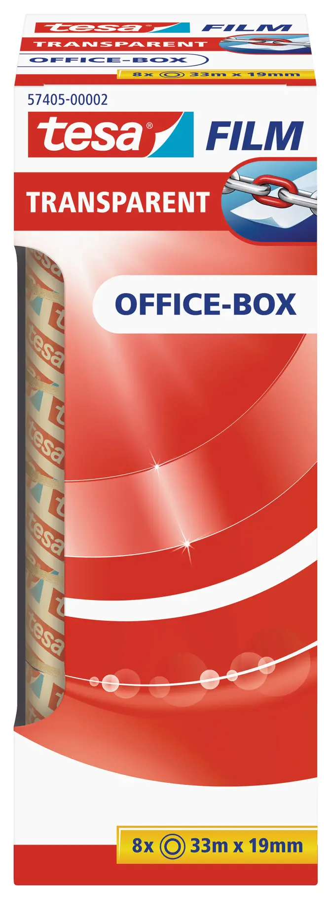 TESA Klebefilm Box 57405 8 Rollen 19 mm x 33 m transparent