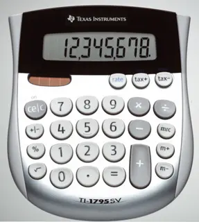 TEXAS INSTRUMENTS Taschenrechner TI-1795 SV 8-stelllig silber