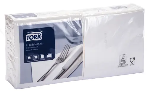 TORK Serviette 2-lagig 200 Stück 33 x 33 cm weiß