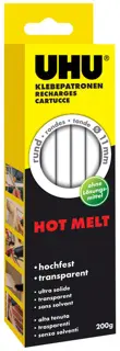 UHU Heißklebepatronen Hot Melt 47865 10 Stück Ø 11 mm transparent