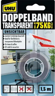 UHU Klebeband 45375 doppelseitig klebend transparent