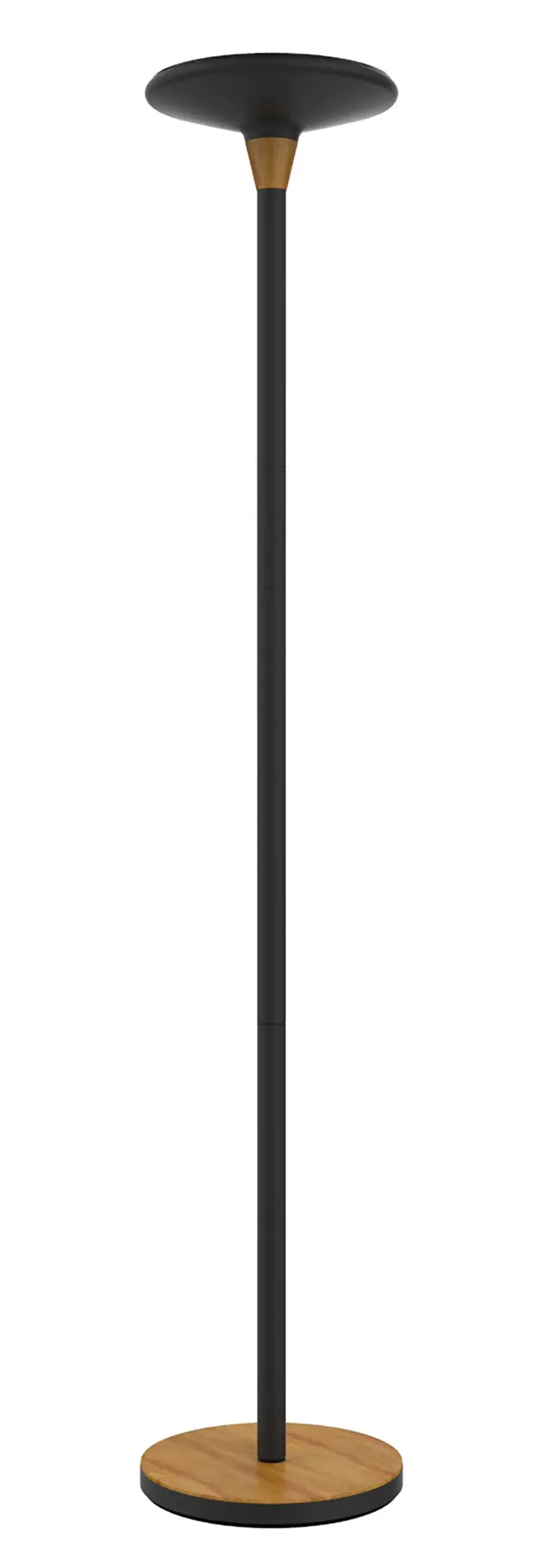 UNILUX Deckenfluter BALY BAMBOO LED 180 cm schwarz/bambus