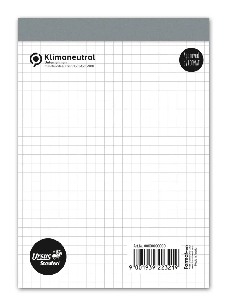 URSUS Block A6 kariert 5mm 70g/m² 50 Blatt