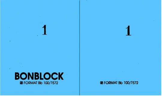 URSUS Bonblock 105 x 53 mm 100 Blatt blau