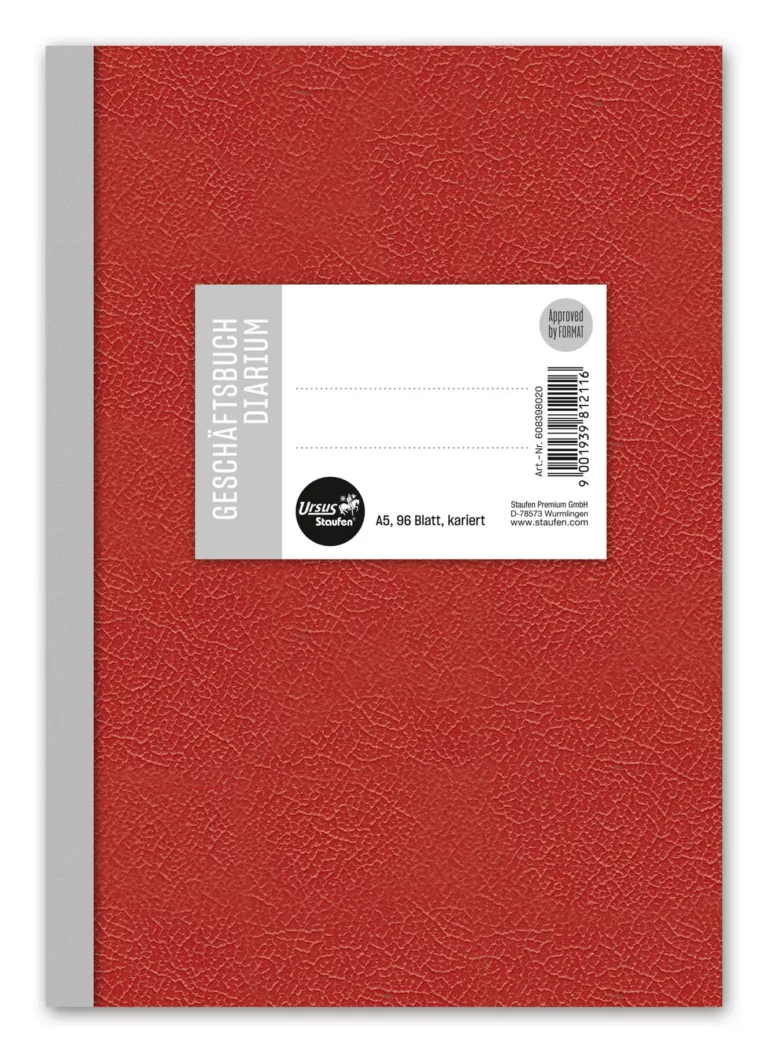 URSUS Geschäftsbuch A5 96 Blatt kariert blau