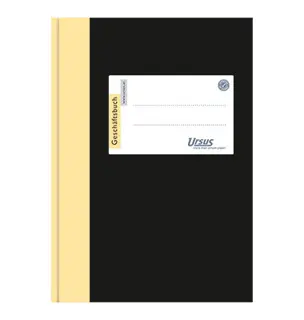 URSUS Green Geschäftsbuch DIN A6 96 Blatt/192 Seiten kariert schwarz
