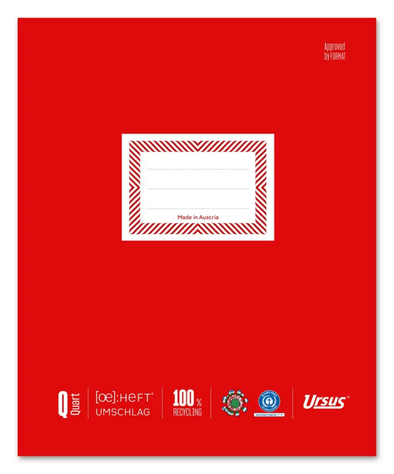 URSUS Heftschoner 10 Stück Quartformat rot