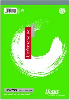 URSUS Lieferscheinbücher LI542SD A5 2 x 40 Blatt
