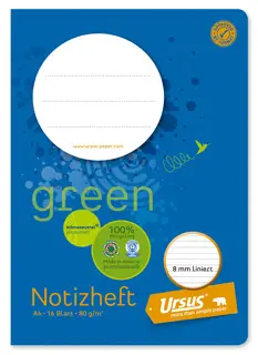 URSUS OE Notizheft DIN A6 16 Blatt 8 mm liniert