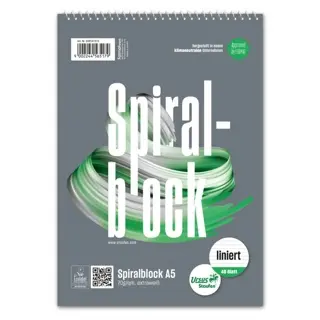 URSUS STYLE Spiralblock DIN A5 40 Blatt liniert 9 mm weiß