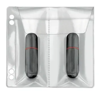 VELOFLEX USB-Hülle 2er mit Lochung 5 Stück transparent